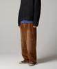 Washed Wide Double-Knee Corduroy Pants Camel