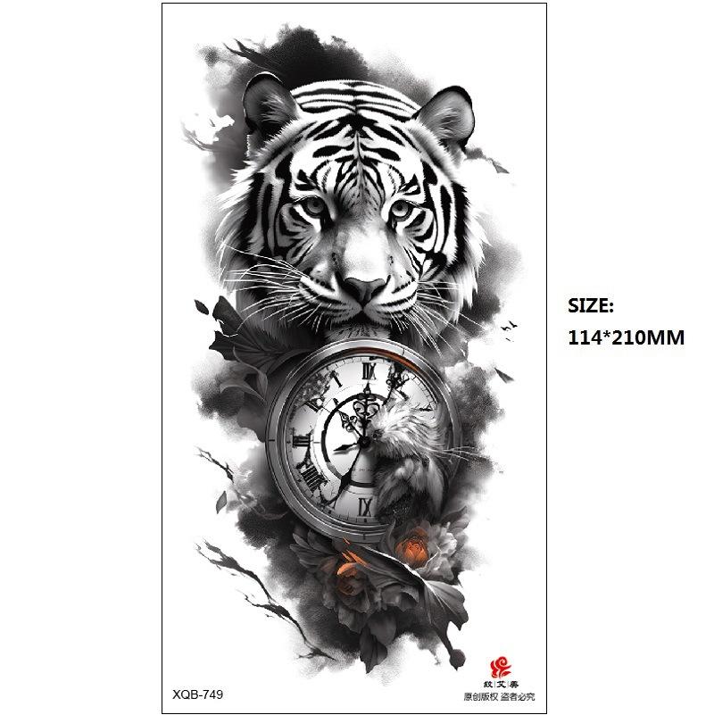 Emmy Black Series Butterfly Rose Flower Tattoo Sticker Set Water Transfer Paper