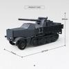 Ull Crown Drittanbieter Bundeswehr 88mm Artillerieträger Fahrzeug Baustein Spielzeug für Jungen Pädagogisches Intelligenz Spielset