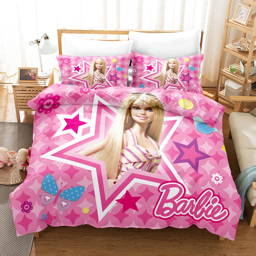 Barbie Barbie Digitální Tisk Sada Povlečení Třídílná Sada Čtyřdílná Sada, Sada