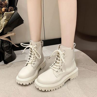 Botas Martin de estudante estilo britânico femininas 2025 outono e inverno novas botas da moda plataforma alta botas curtas botas de motociclista