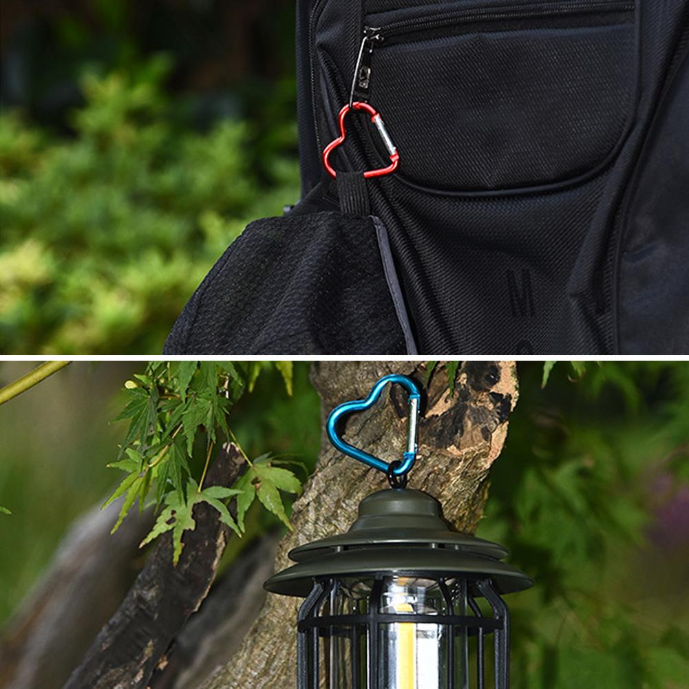 Aluminiumlegierung Outdoor Herzform Karabiner Schlüsselanhänger Clip Ringe Kletterclips Federkarabinerhaken Langlebiger Karabiner