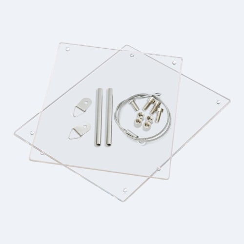 BlueValley A3 Picture Frame, Acrylic Stand, Acrylic Photo Frame, Double-Sided Clear Poster Frame, Stand-Type Photo Frame for Displaying Pictures, Post