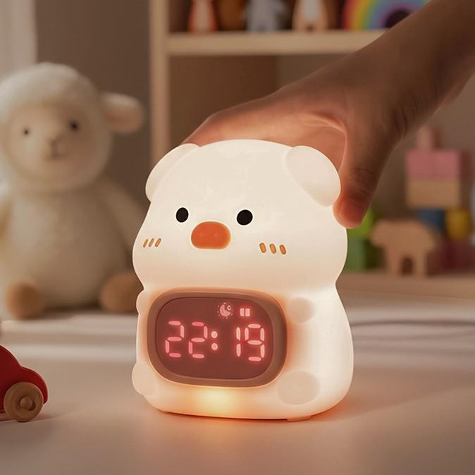 Piggy Alarm Clock: Smart Children's Bedside Night Light & Gift for Girls