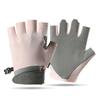 Lightweight Summer Sunscreen Gloves 1 Finger Open Perforated Anti Slip Breathable Ice Shreds Wrist UPF50+ Unisex for Driving