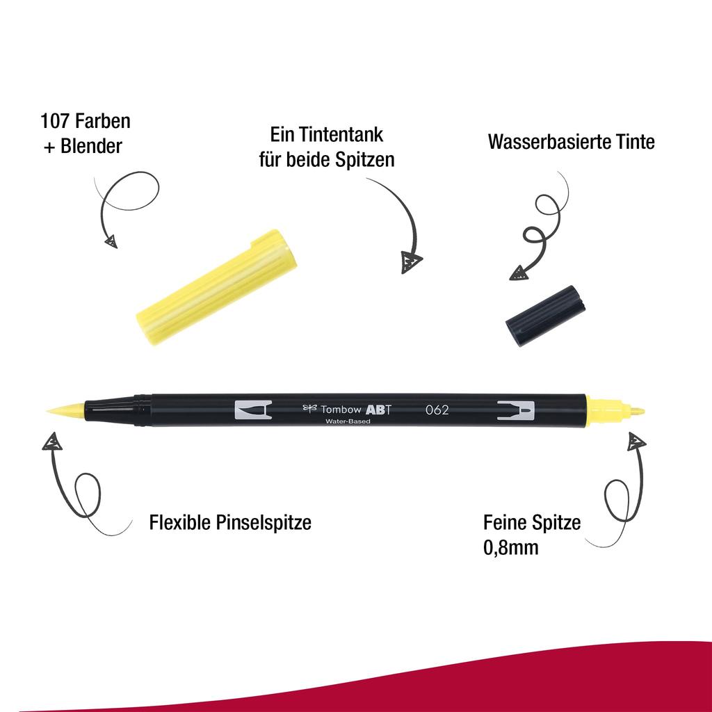 Tombow Graphic Marker Dual Brush Pen ABT 062 Water-Based AB-T062