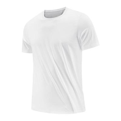 Sports T-shirt Men's Short Sleeved Summer Quick Drying T-shirt Fitness Running Breathable Ice Silk Short T-shirt Men