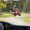 Airplane Dog Hanging Decoration Acrylic Animal Pendant 2D Flat Home Christmas Tree Car Rearview Mirror Puppy Hanging Ornament
