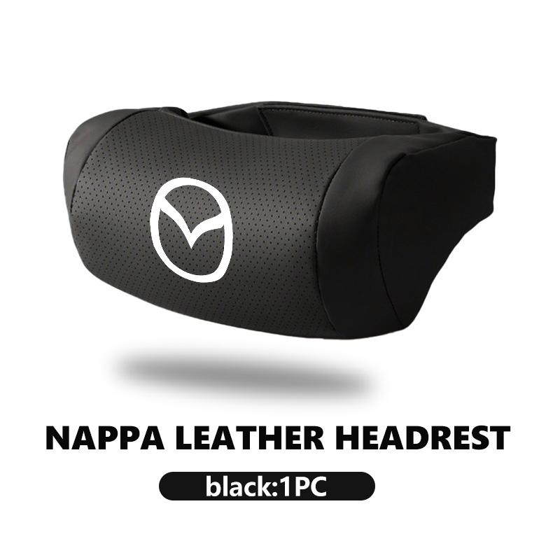 Nappa Leather Car Headrest Neck Support Pillow with Cloud Cotton Fill For Mazda CX9 MX5 RX8 Axela Demio Atenza MS GJI GH BK MP Xjfbs06