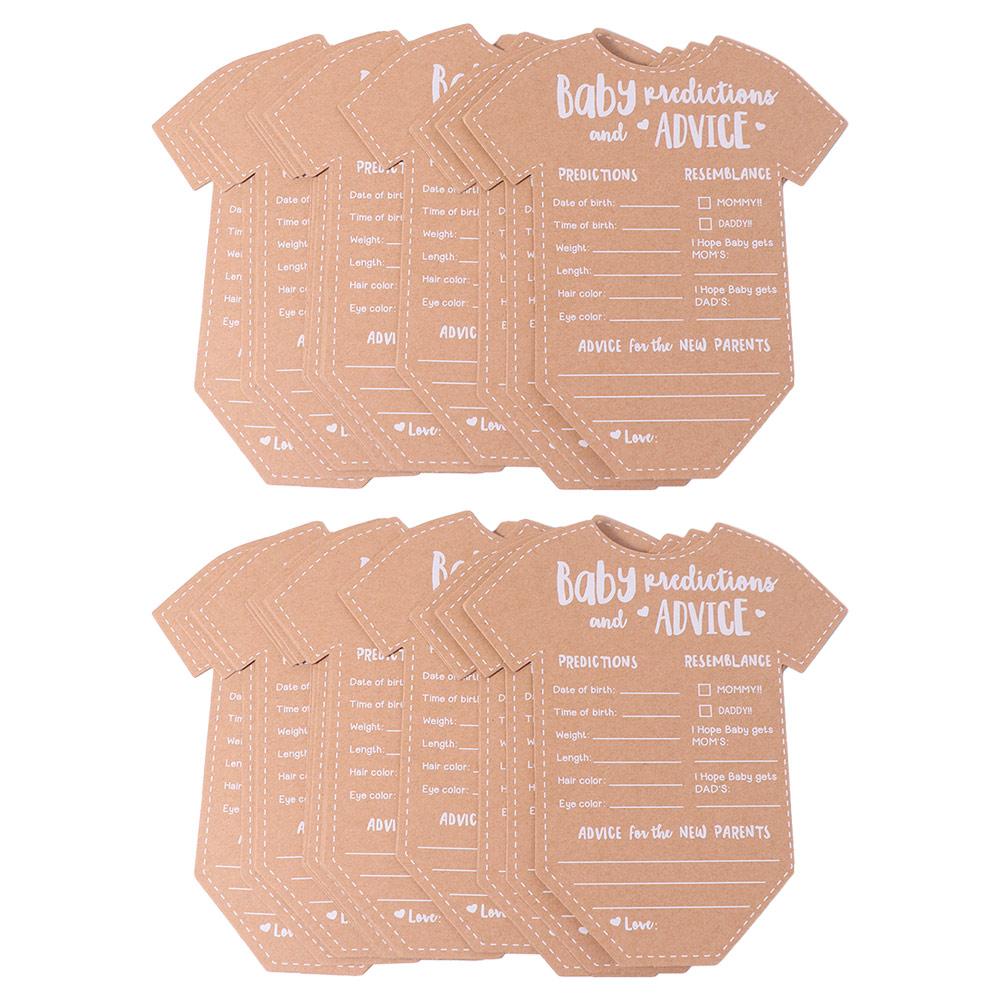 20pcs Kraft Paper Baby Gender Reveal Cards Blessing Gender Advice Cards  Birthday Party Decor