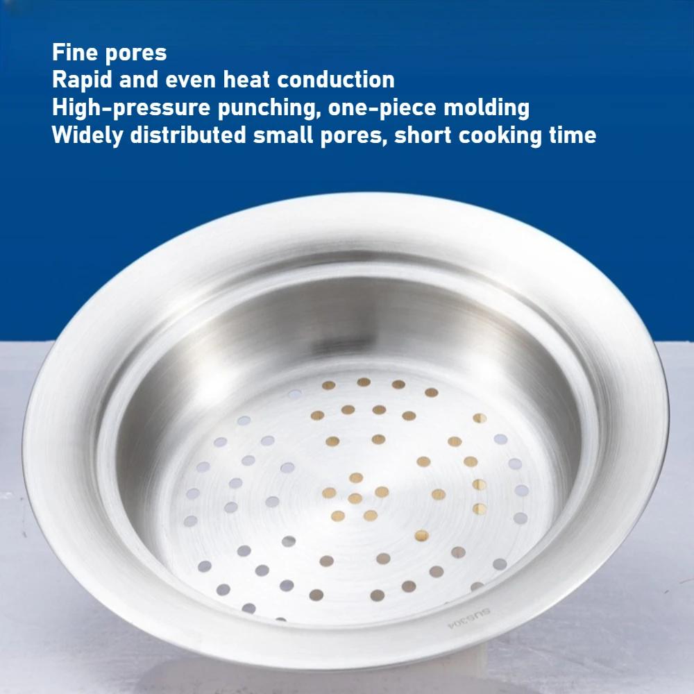 Food Steam Tray Stainless Steel Flying Saucer Rustproof Multifunctional Steam Plate Noddle Drainer for Pot Kitchen Supplies