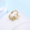 Cazador Flower Finger Rings Gold Color Women Ring 2026 New Arrival Adjustable Stainless Steel Fashion Jewelry wholesale
