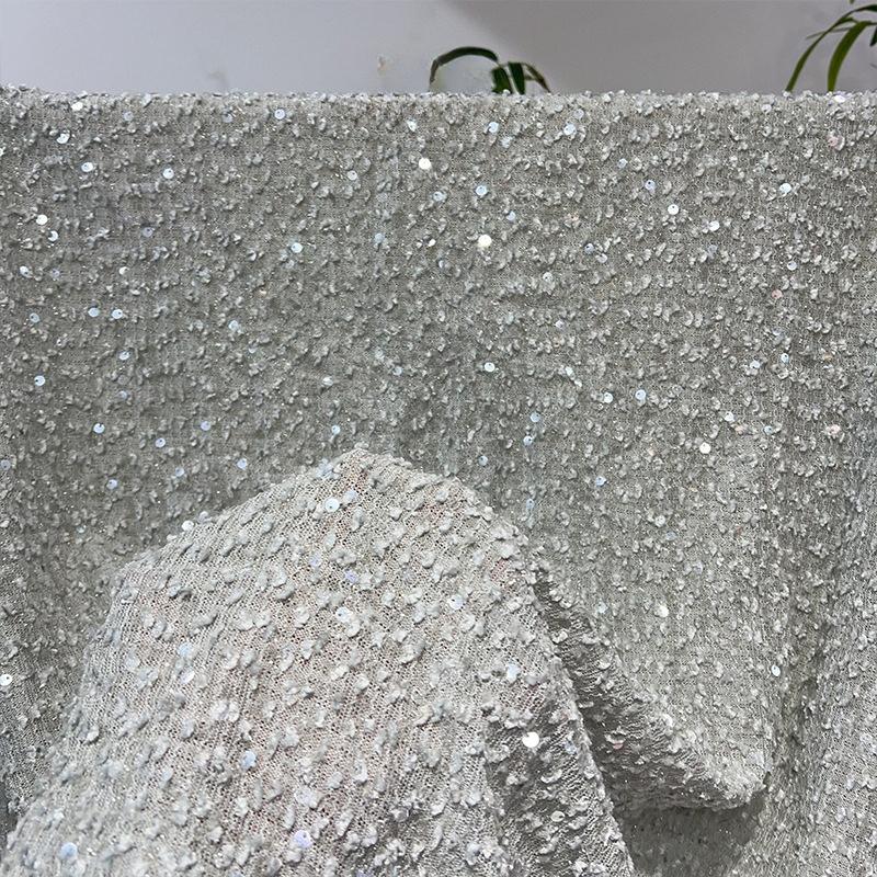 1/3/5yard Mesh Sequined Embroidery Fabric Elastic Mesh Vertical Sequin Fabric for Sewing Party Dress Wedding Stage Clothing