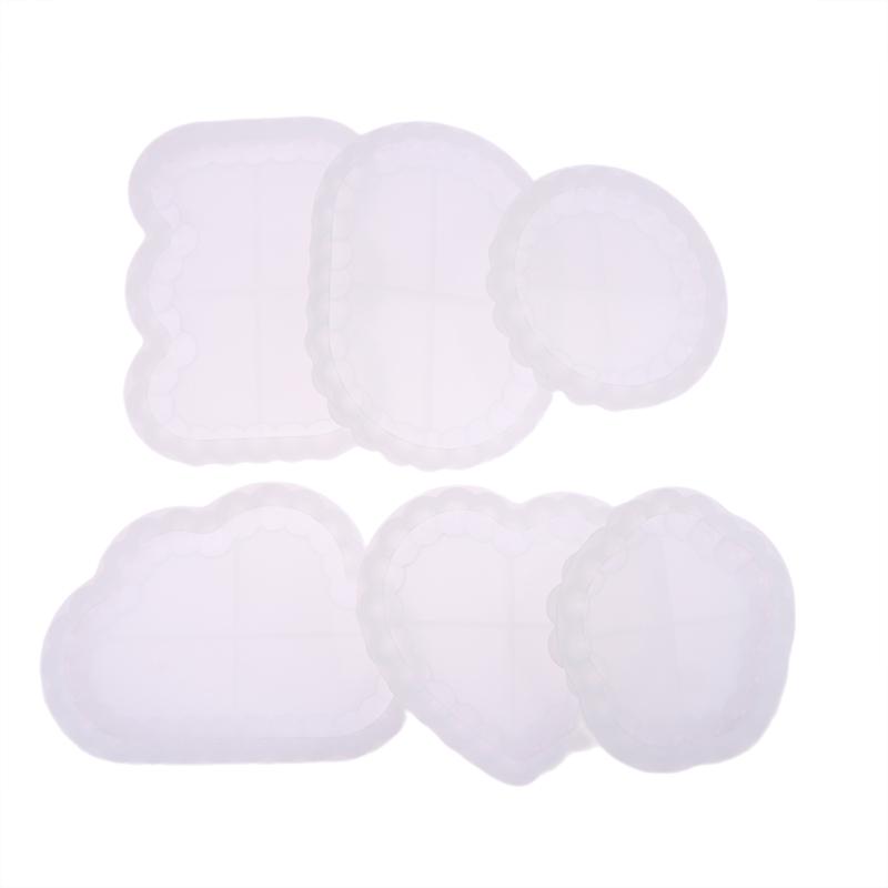 Bubble Design Concrete Tray Silicone Molds Silicone For Epoxy Resin Coaster, Cement Tray, Plaster Plate Oval Round