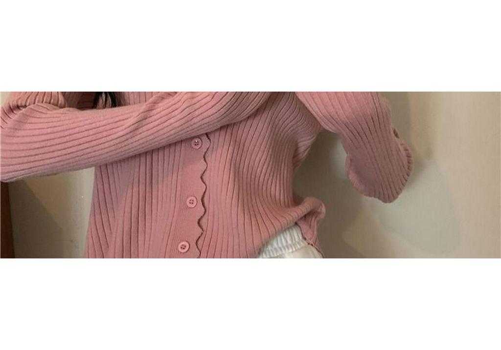2026 Spring/Autumn Women's V-neck Slim-fit Knit Cardigan Sweater - Long-sleeved, Stylish & Comfortable
