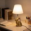 Desk Lamp Resin Bunny Puppy Cow Shape Night Light with Touch Switch Soft LED Lighting for Bedroom Bedside Table Hallway Home Office