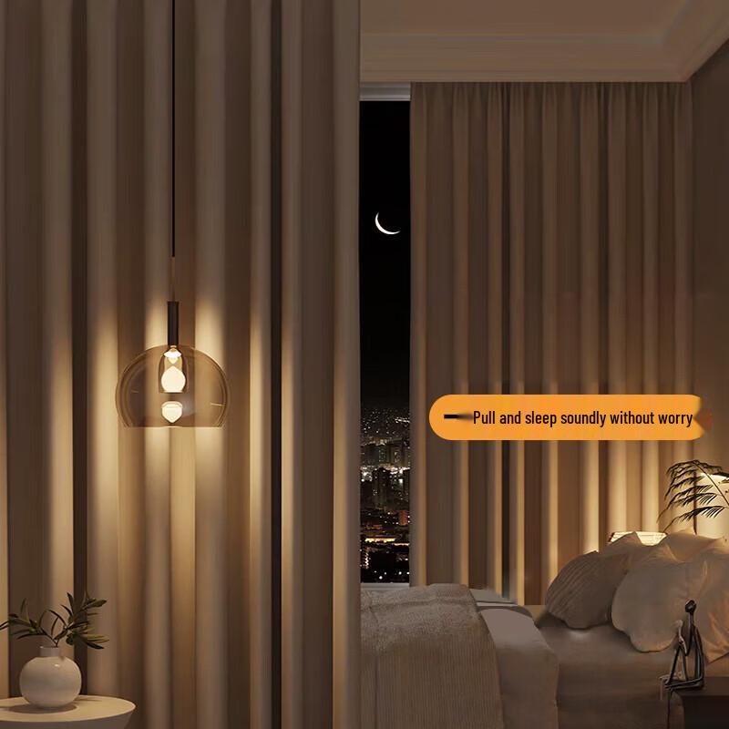 

Full Blackout Soundproof Hook-Type Curtains