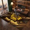 Tappeto in Cristallo Vellutato Personalizzato Boston Bruins, Tappeto Morbido Antiscivolo con Testo Nome Personalizzato per Soggiorno Camera da Letto