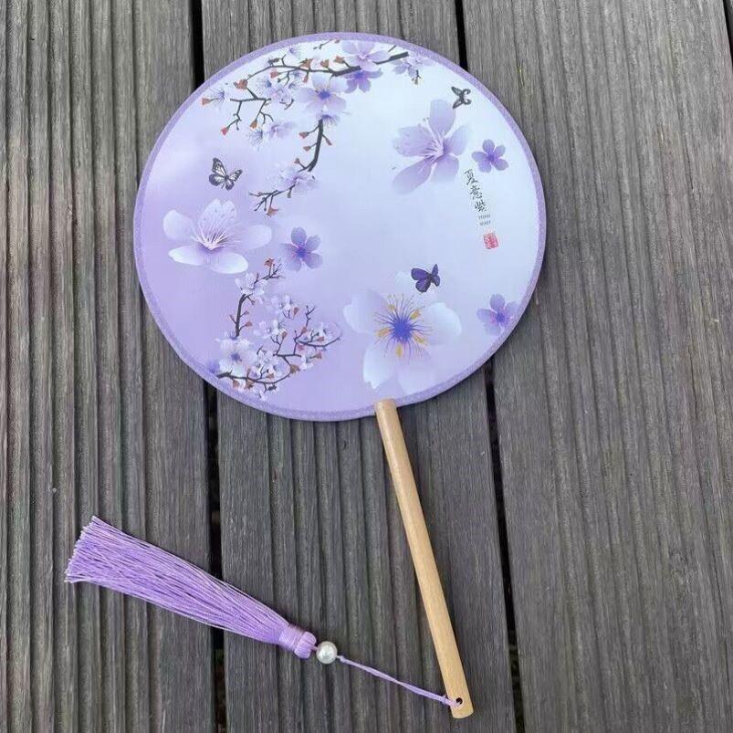 Hanfu Fan for Girls, Dance Fan with Ancient Style and Fairy-Like Charm, Traditional Accessory for Dancing with a Qipao, Special Rouge Makeup Fan