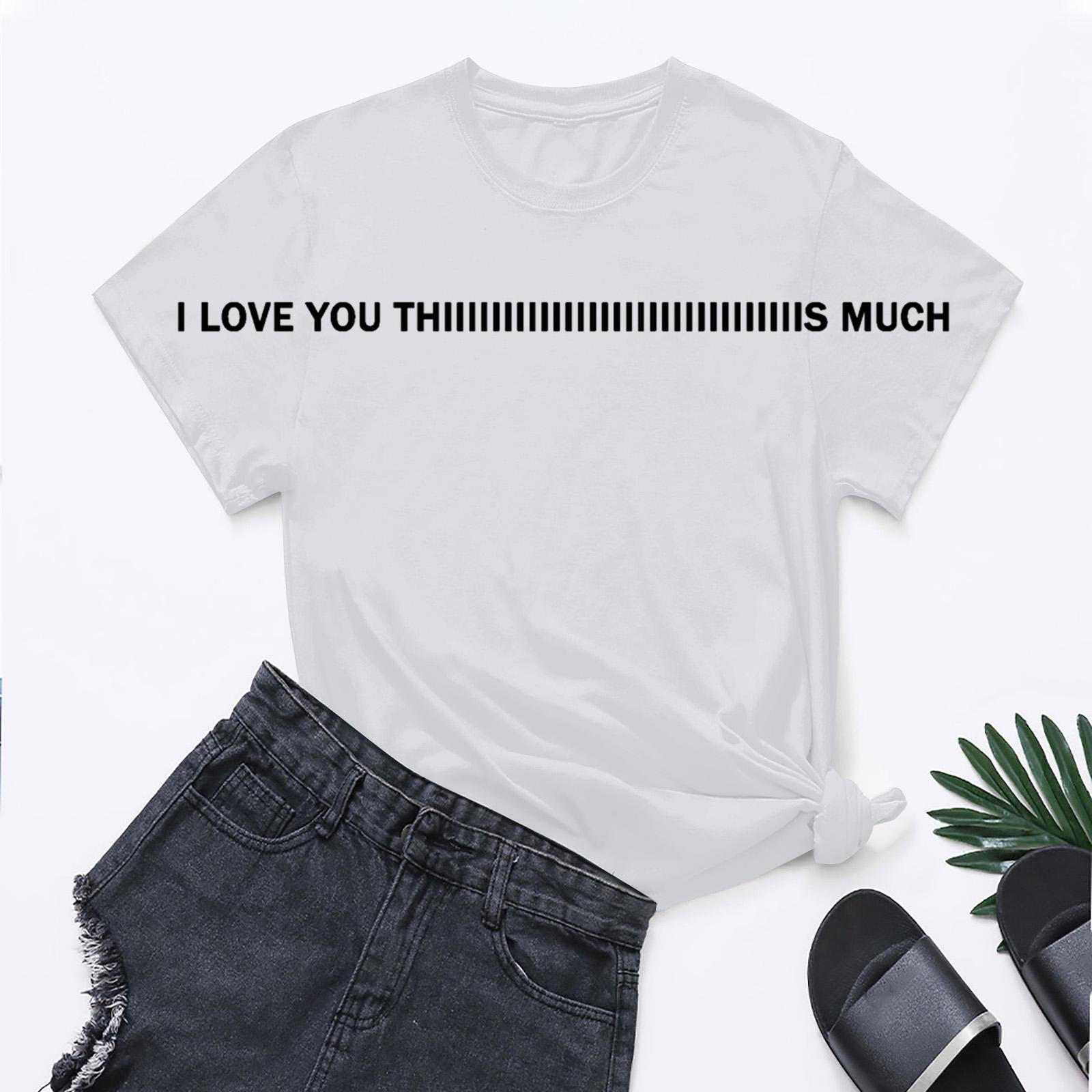 Мужская футболка с коротким рукавом на День святого Валентина Круглый вырез Модная Свободного кроя Повседневная футболка с коротким рукавом XL белый 1460₽