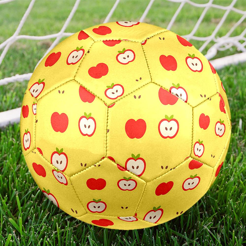 1PC Apple Face Soccer Ball Size 5 Football Machine Sewn Indoor/Outdoor Universal Football A101