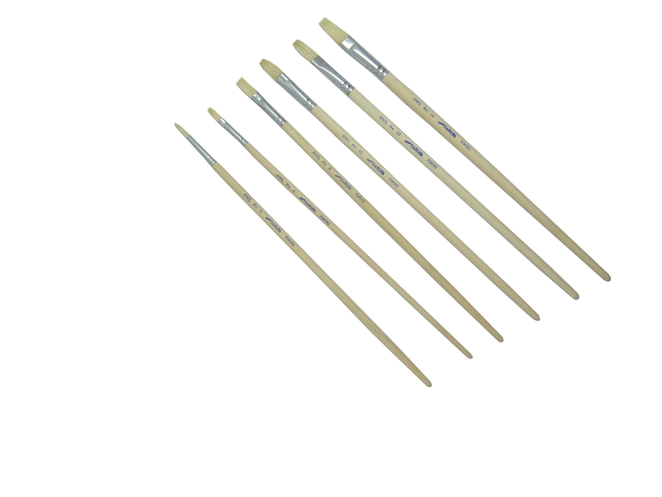 

Namurataiseidou Oil Paint Brush OWL Set of 6