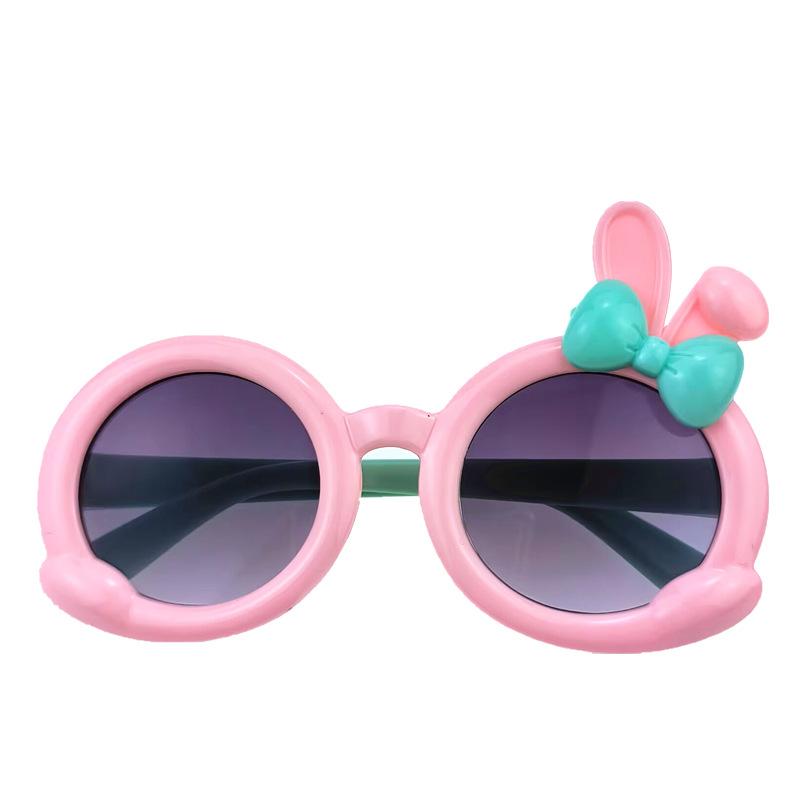 2026New children's cute cartoon sunglasses, baby sunshades, girls' sunglasses, princess rabbit glasses