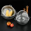 2 Styles Stainless Steel Multi-Purpose Rice Sieve with Handles Vegetables Fruits Washing Drainer Colander Home Kitchen Supplies