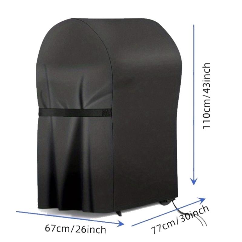 Oxford Fabric BBQ Gas Grill Cover Weather Resistant Dustproof for Outdoor Use with Secure Drawstring and Strap