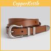 Premium Cowhide Dress Belt For Women With Metal Pin Buckle For Work And Casual