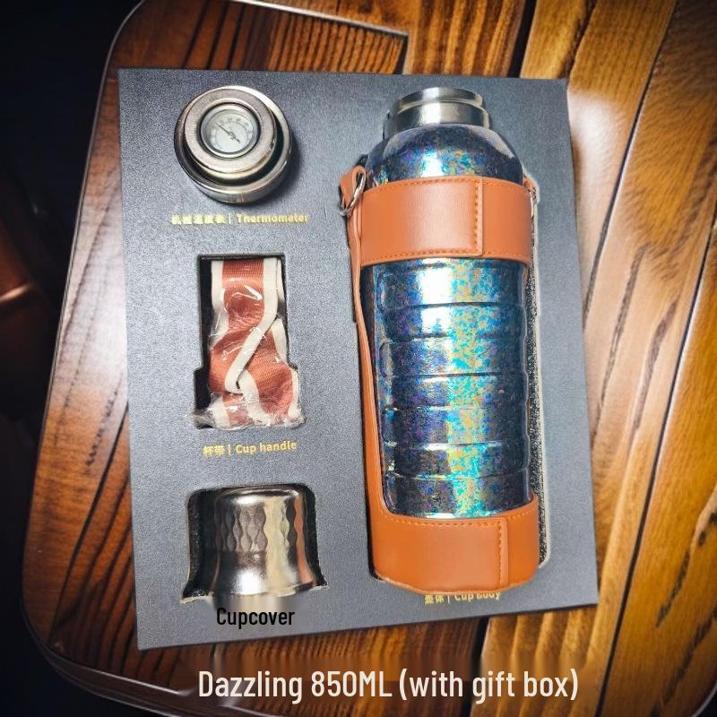 High-Capacity Double-Layer Titanium Insulated Teapot with Magnetic Lid 850ml