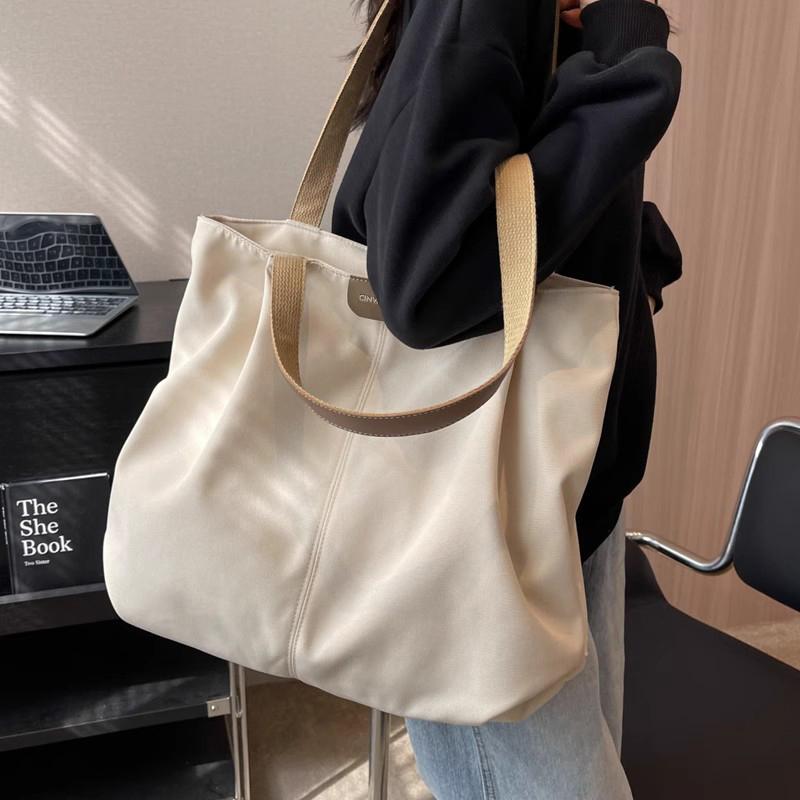CinvaiKrose Fabric Women's University Student Canvas Bag, Shoulder Bag, Tote Bag, Portable Tote Bag, Shopping Bag Large A039308B6906