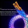 120W Flowing Led Luminous RGB USB A To Type C Charging Cable Sync Data Usb Cable for 17 16 15 Pro Huawei Samsung Oppo