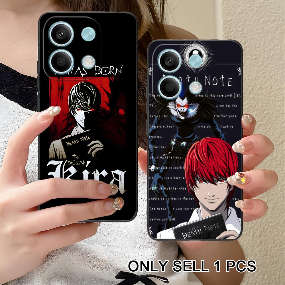 Death Note Kira Light Matte TPU Mobile Phone Case for Xiaomi Redmi Note 14 13 12 11 S Pro Plus 4G 5G Colorful Printing Cover