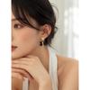 Black Bow Rhinestone 925 Silver Needle Luxury Vintage Drop Earrings For Women