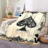 1pc Ace of Spades Blanket Lightweight Flannel Blanket Throw Blanket For Sofa, Bed, Travel, Camping Yy2509026152