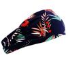 Women Floral Print Stretch Headband Wide Fabric Hair Band Soft Elastic Yoga Sports Hair Wrap