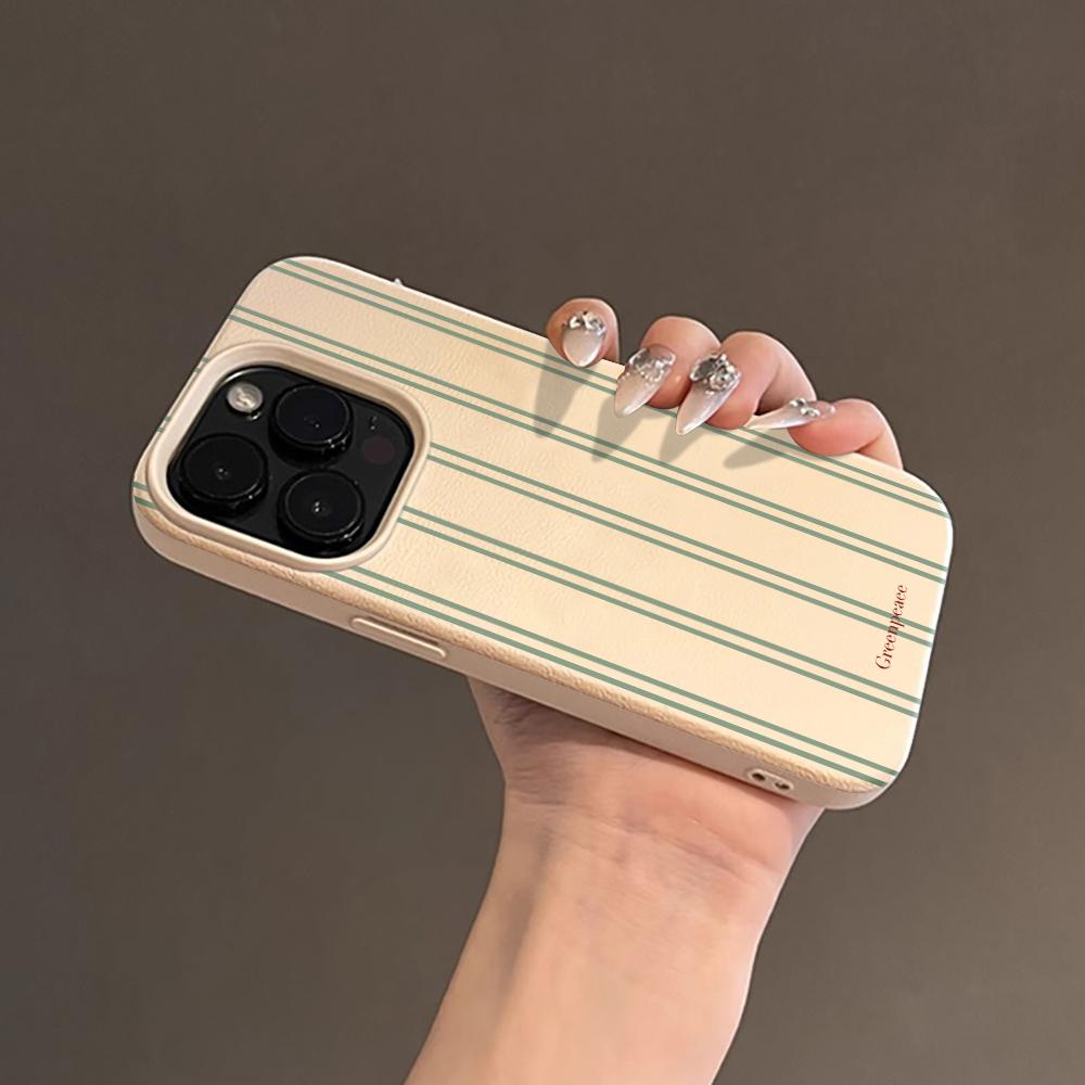 Pink Stripe Print Summer Phone Case For iPhone 16 15 14 13 17 Air Pro Max Plus 12 11 13 Pro XS XR Shockproof Soft Bumper Cover