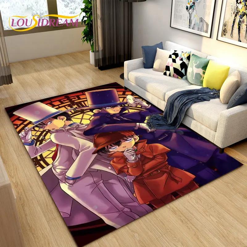 Detective Conan Cartoon Anime Area Rug,Carpet Rug for Living Room Bedroom Sofa Doormat Decoration, Kids Play Non-slip Floor Mat