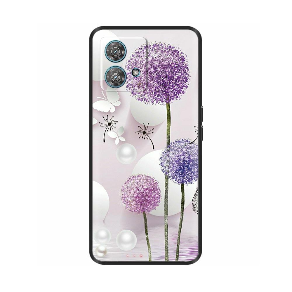 For Motorola Moto Edge 40 Neo Case Soft Silicone Flower Phone Back Cover For Motorola Edge 40 5G Cases Edge40 Neo Coque Fundas