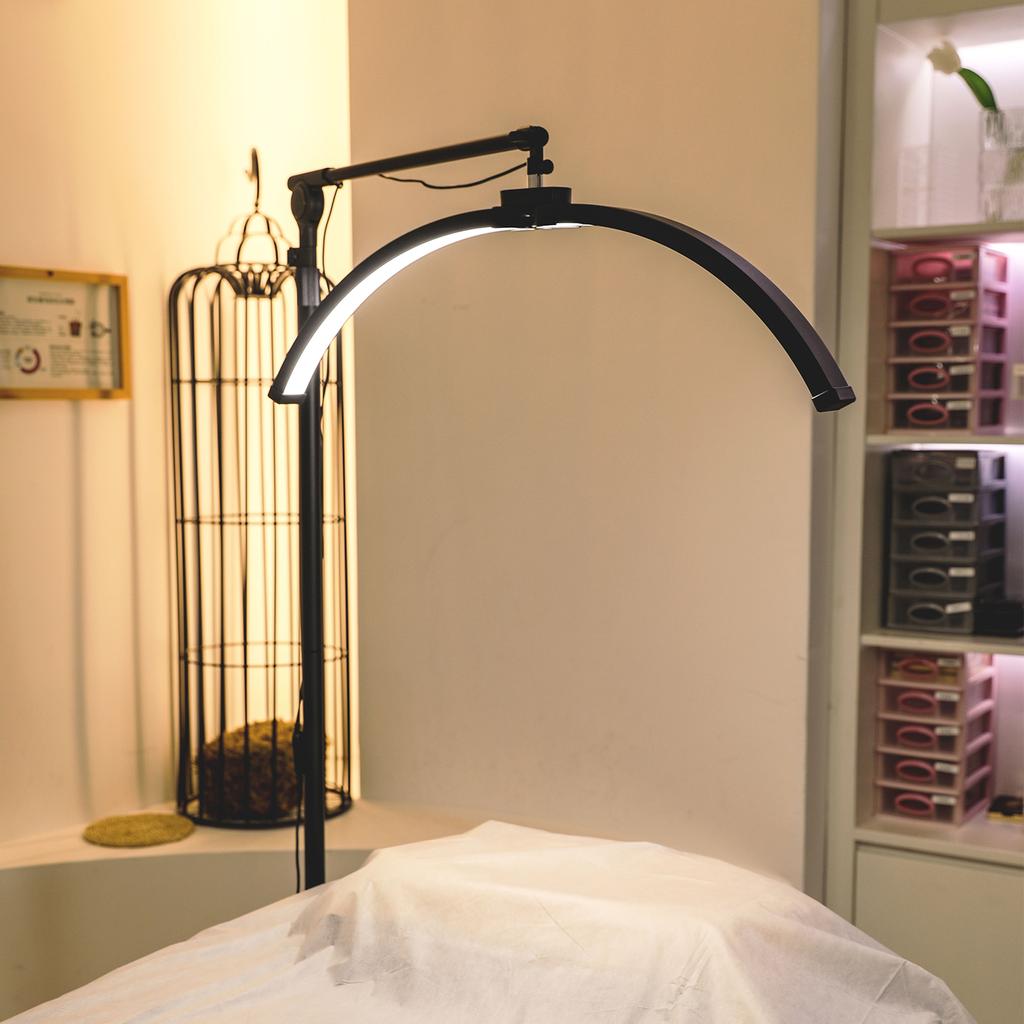 308LED 28 Inch U-shape Floor Beauty Lamp Nail & Lash Moon Lamp Three Color Temperatures and Ten