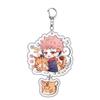Cartoon Jujutsu Kaisen Acrylic Keychain Pendant Anime Peripheral Itadori Yuji Fushiguro Megumi Kugisaki Nobara Satoru Gojo Pendant Keyring
