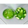 NATURAL Peridot Stone ROUND Cut 18.13 Ct Faceted CERTIFIED Loose Gemstone Pair