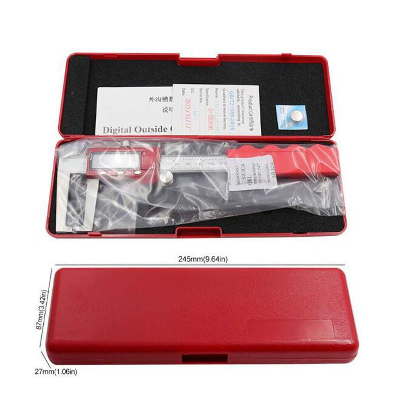 0-150mm Digital Outside Groove Caliper Car Brake Disc Thickness Measuring Tools 0.01mm Brake Pad Abrasion Test Mechanics Ruler