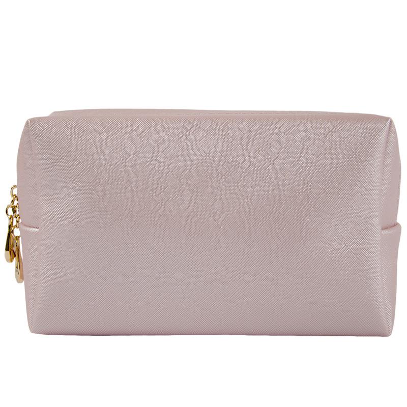 Cosmetic Bag Women Popular Product Pu Hand-Held Portable Square Waterproof Zipper Cute Travel Makeup Skincare Bag