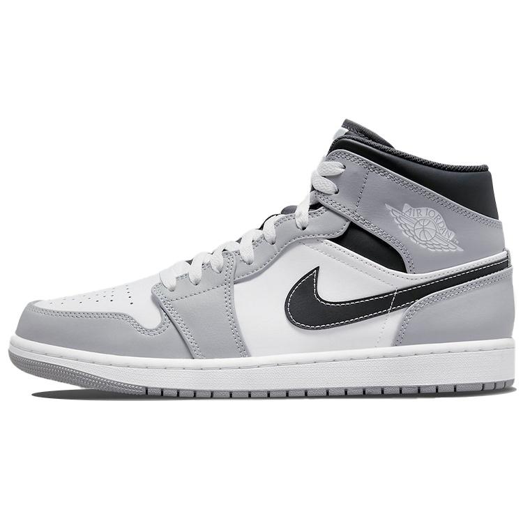 Air Jordan 1 Mid  Light Smoke Grey  Men s 554724-078 EU 40