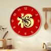 8-inch 20cm clock living room Chinese red wall clock bedroom dining room silent creative festive clock