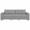 3 Seater Sofa Light Grey 220x78x80 Cm Fabric