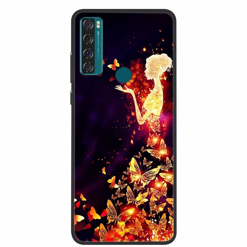 Para TCL 20 SE Funda 205 de silicona suave Funda de dibujos animados para TCL 20B 6159K Funda trasera para TCL 20 R 5G 20SE Fundas de moda TPU Funda