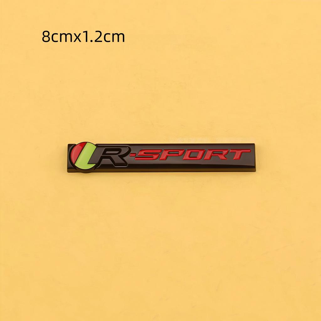 1pc 3d Metal R-Sport Logo Badge Sticker Front Grill Rear Trunk Side Fender Emblem Decal